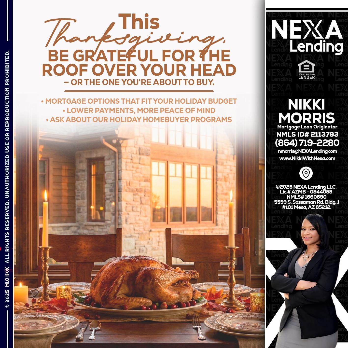 THIS THANKSGIVING - Nikki Morris - Mortgage Loan Originator