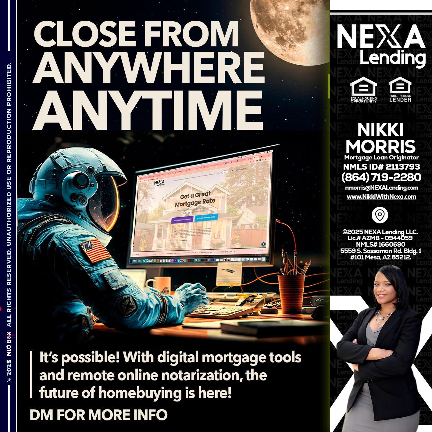 close from - Nikki Morris -Mortgage Loan Originator