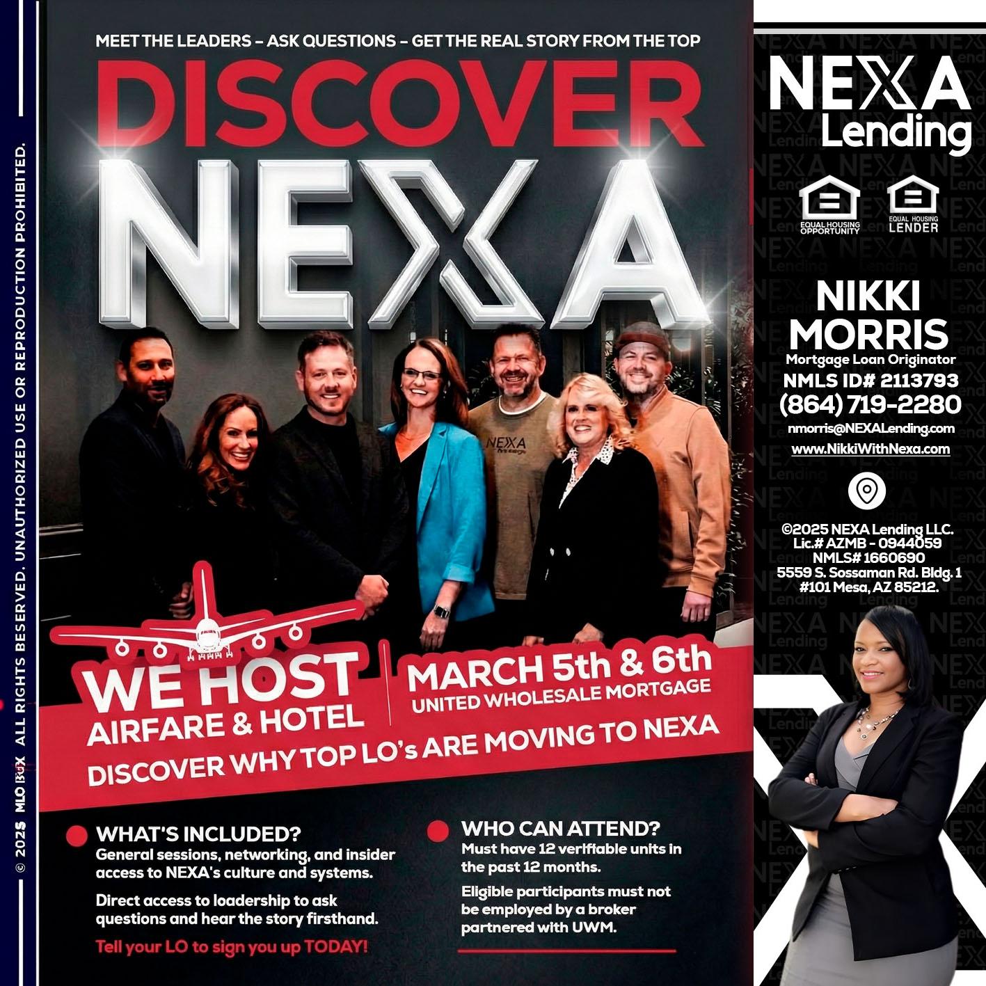 DISCOVER NEXA - Nikki Morris -Mortgage Loan Originator