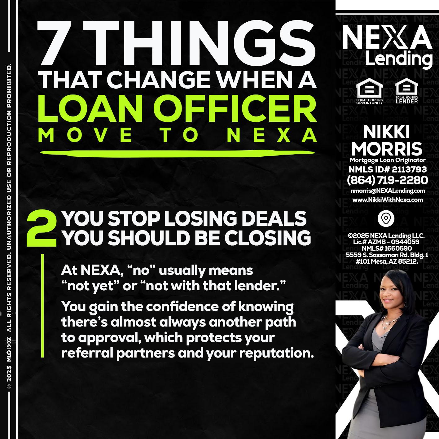 7 THINGS (2) - Nikki Morris -Mortgage Loan Originator