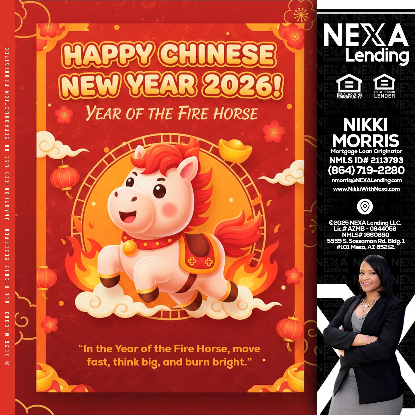 happy Chinese new year - Nikki Morris -Mortgage Loan Originator