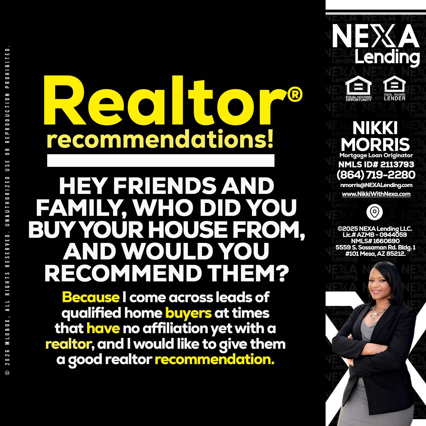 REALTOR - Nikki Morris -Mortgage Loan Originator