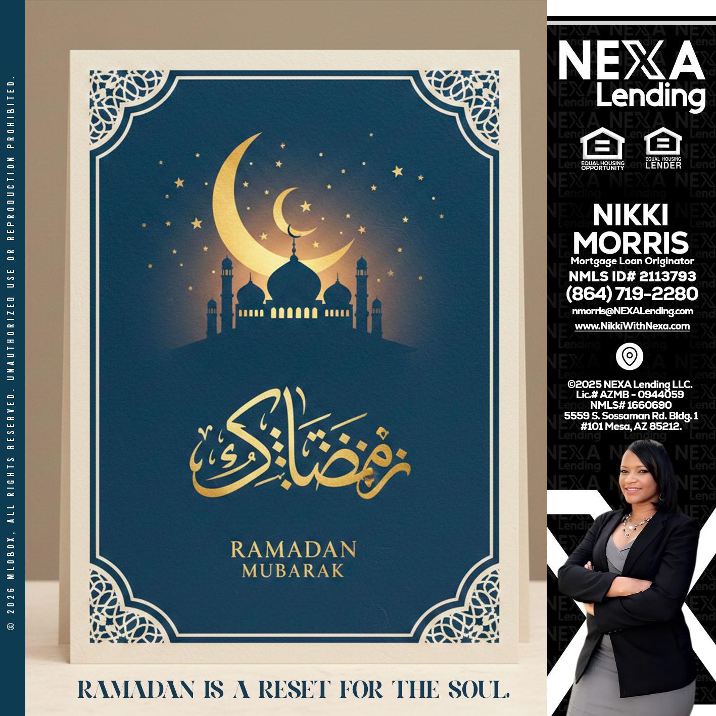 HAPPY RAMADAN - Nikki Morris -Mortgage Loan Originator