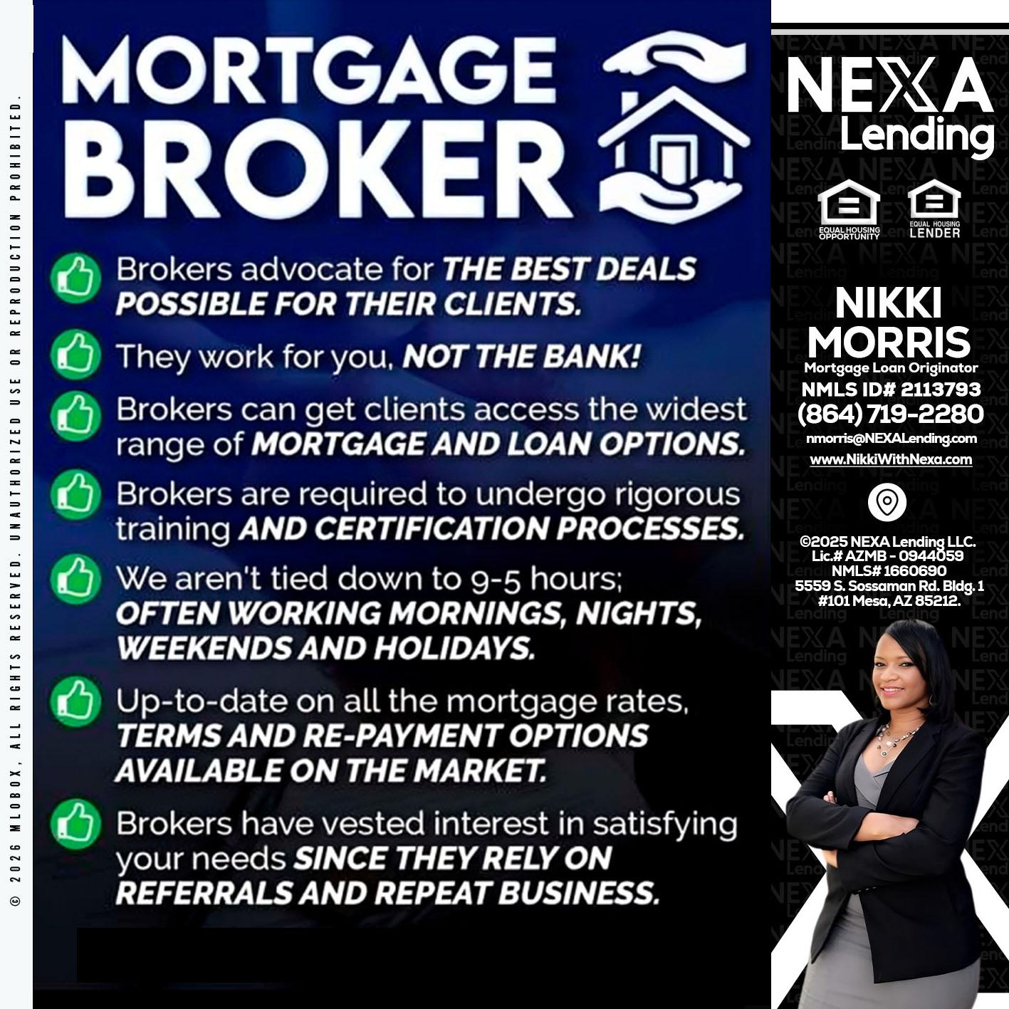 MORTGAGE BROKER - Nikki Morris -Mortgage Loan Originator
