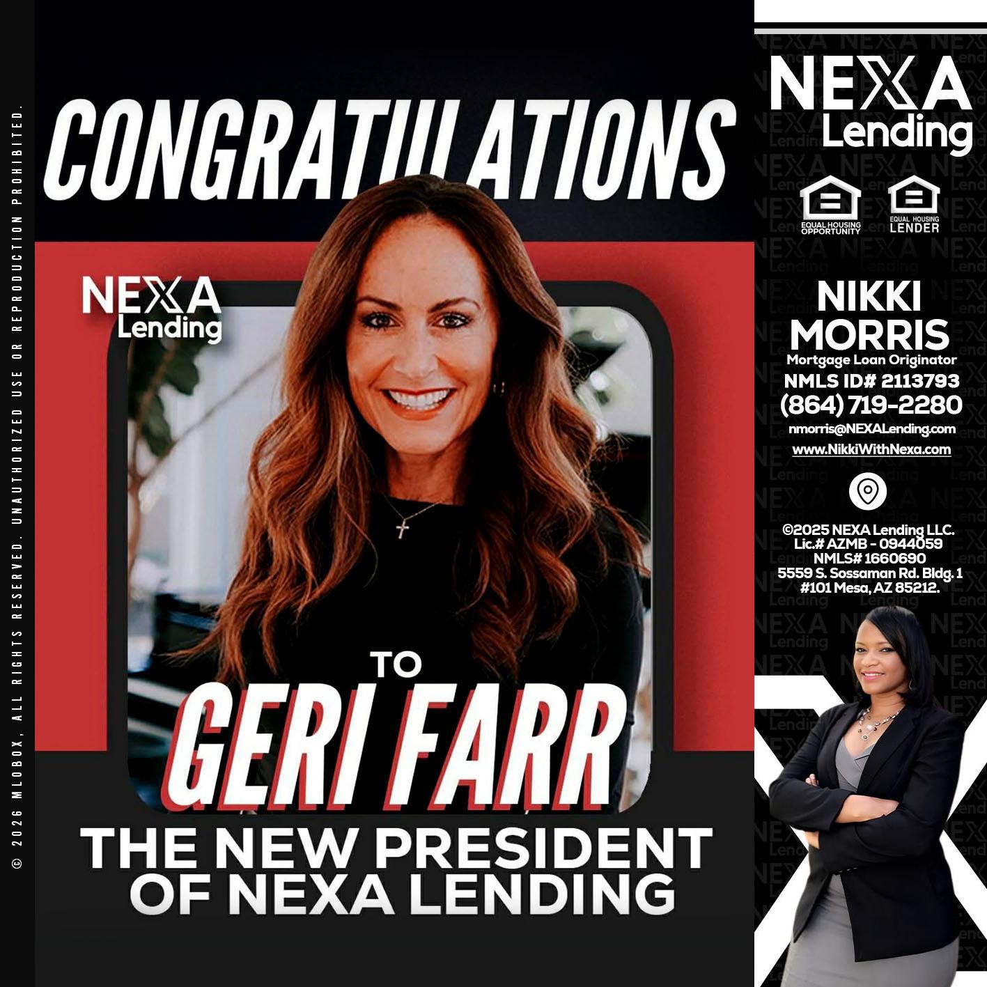 CONGRATULATIONS - Nikki Morris -Mortgage Loan Originator