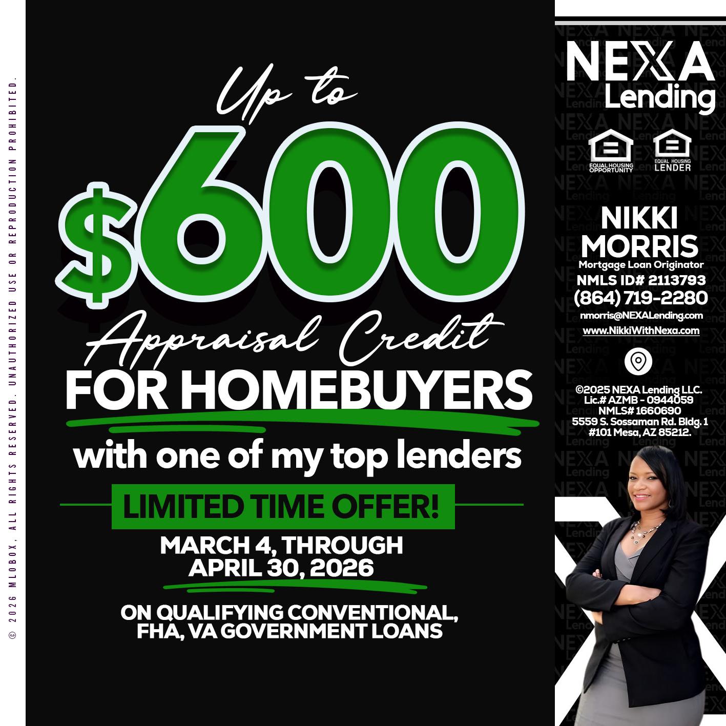 UP TO 600 - Nikki Morris -Mortgage Loan Originator