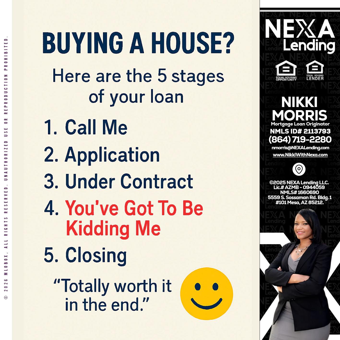 BUYING A HOUSE - Nikki Morris -Mortgage Loan Originator