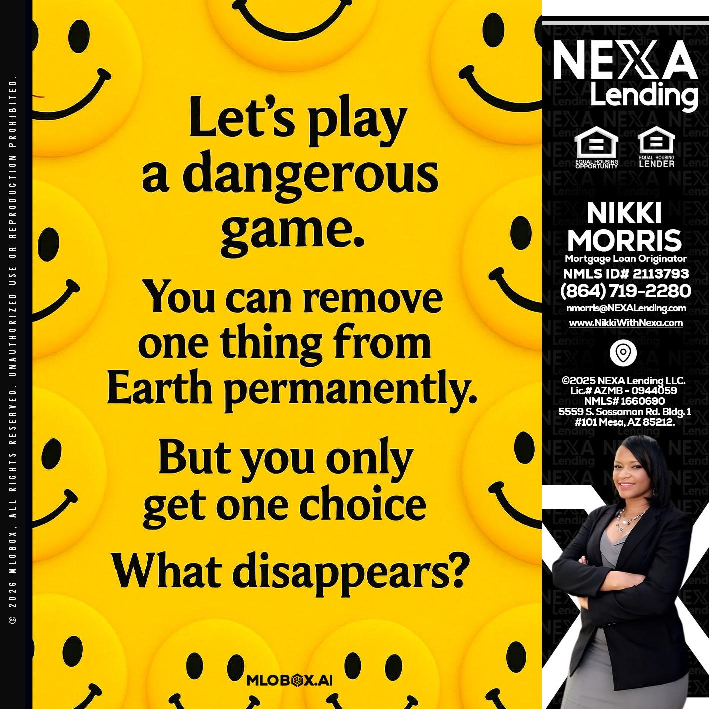 LETS PLAY - Nikki Morris -Mortgage Loan Originator