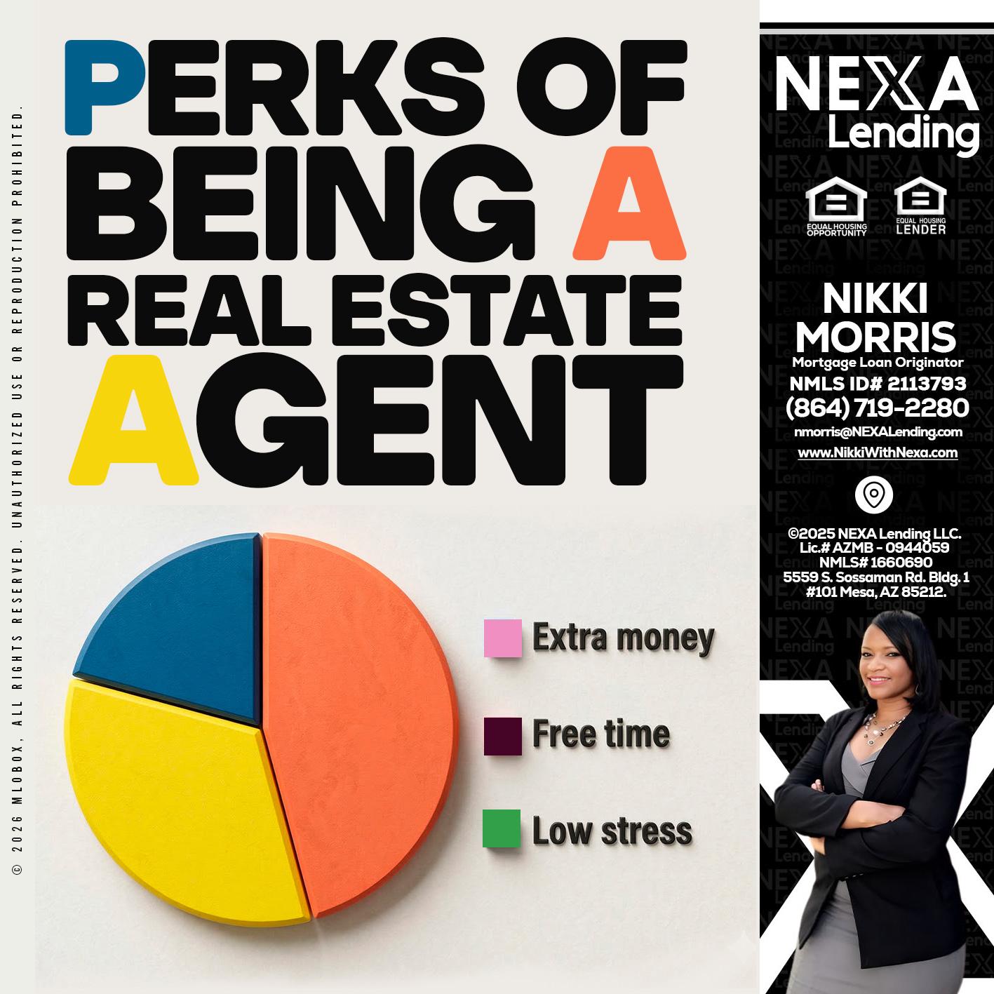 PERKS OF BEING - Nikki Morris -Mortgage Loan Originator