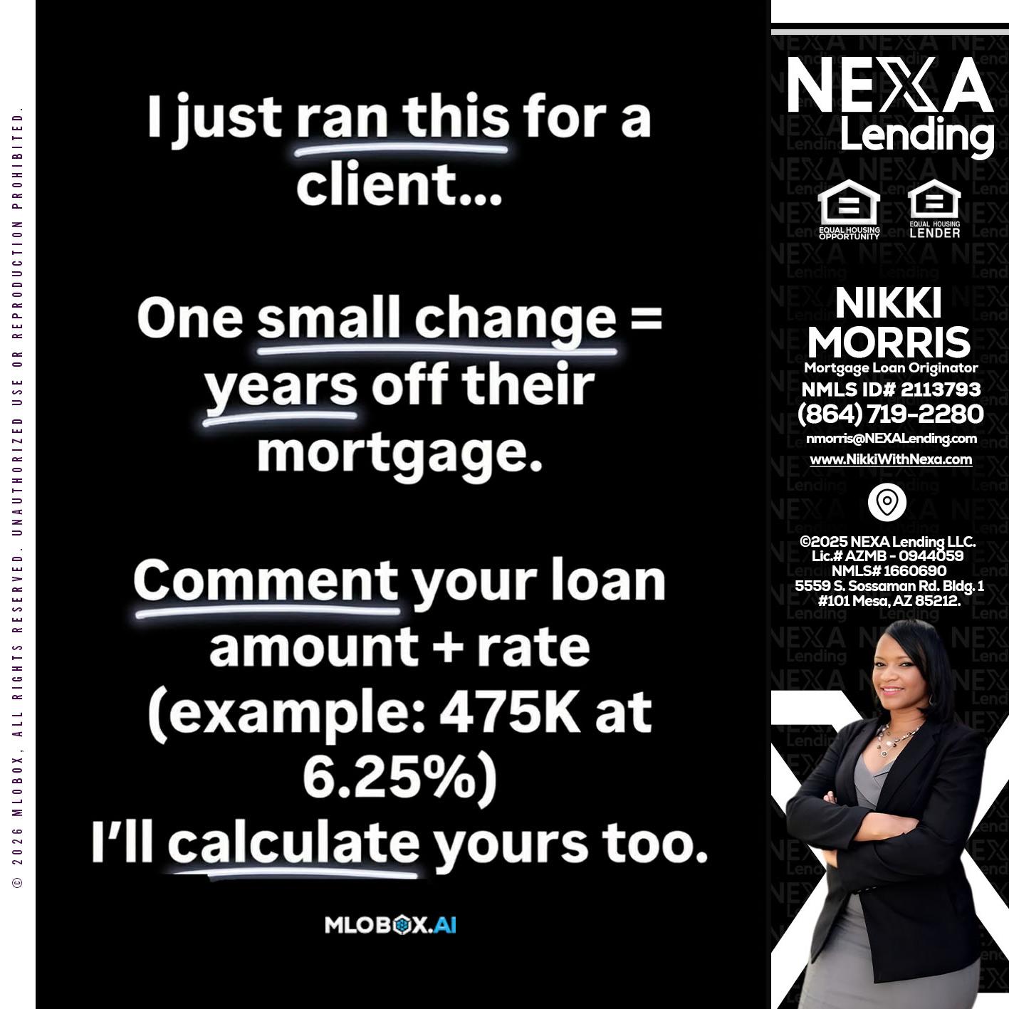 I JUST RAN - Nikki Morris -Mortgage Loan Originator