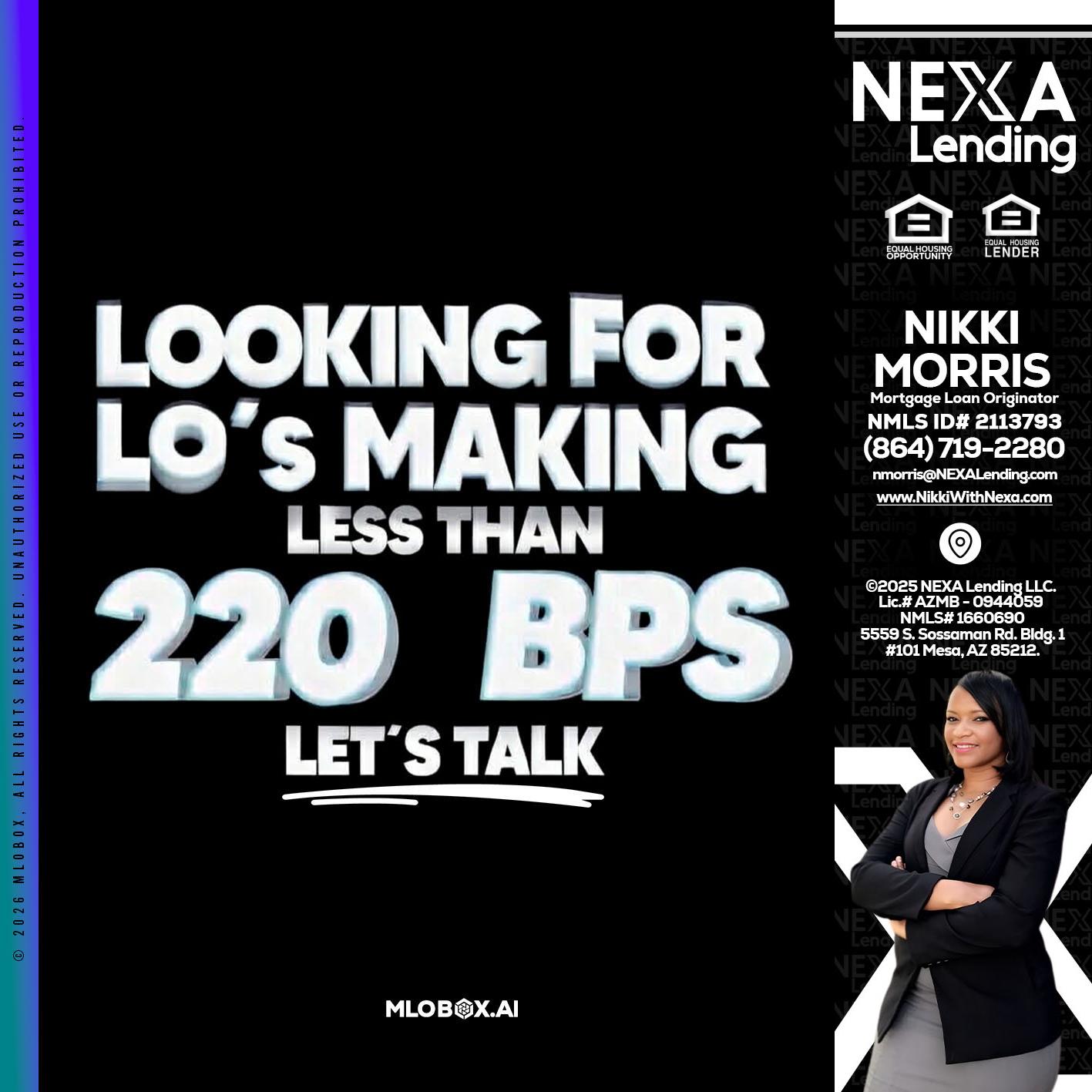 LOOKING FOR - Nikki Morris -Mortgage Loan Originator