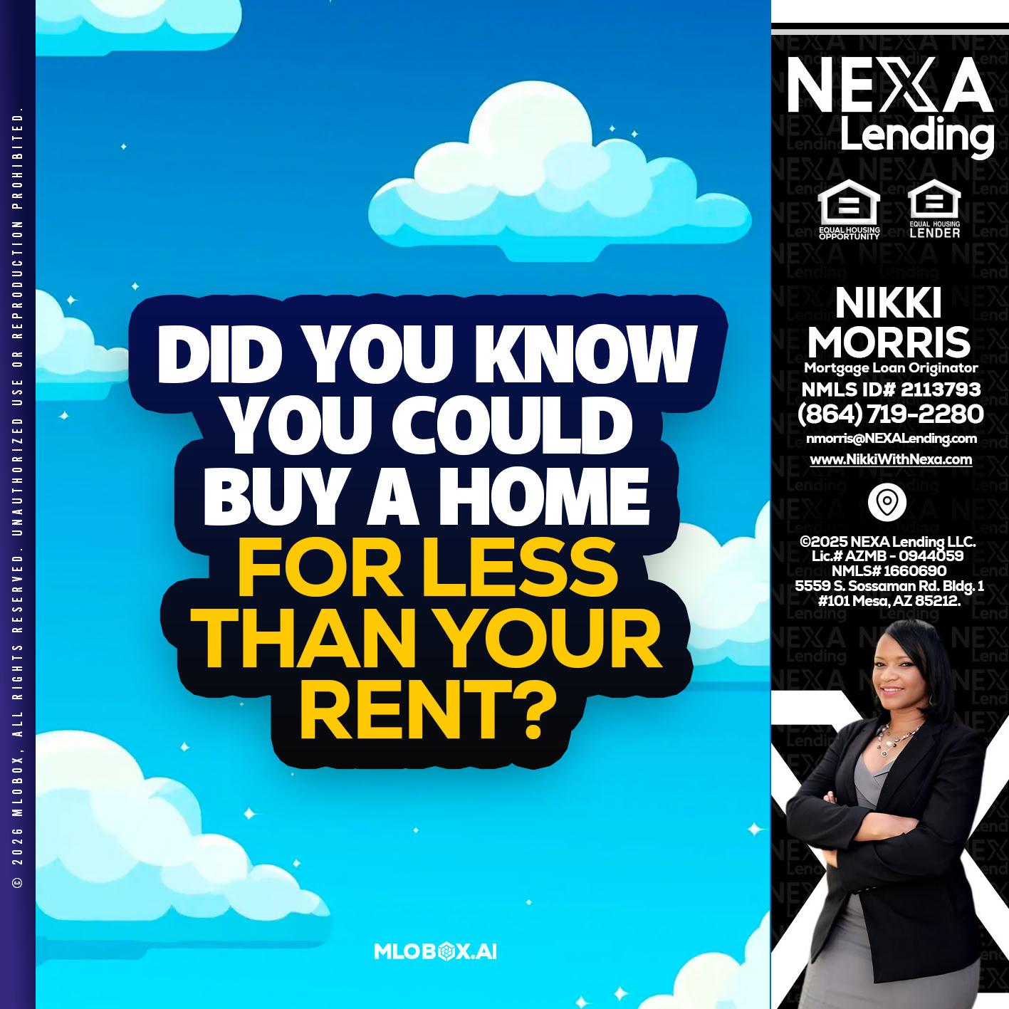 DID YOU KNOW - Nikki Morris -Mortgage Loan Originator
