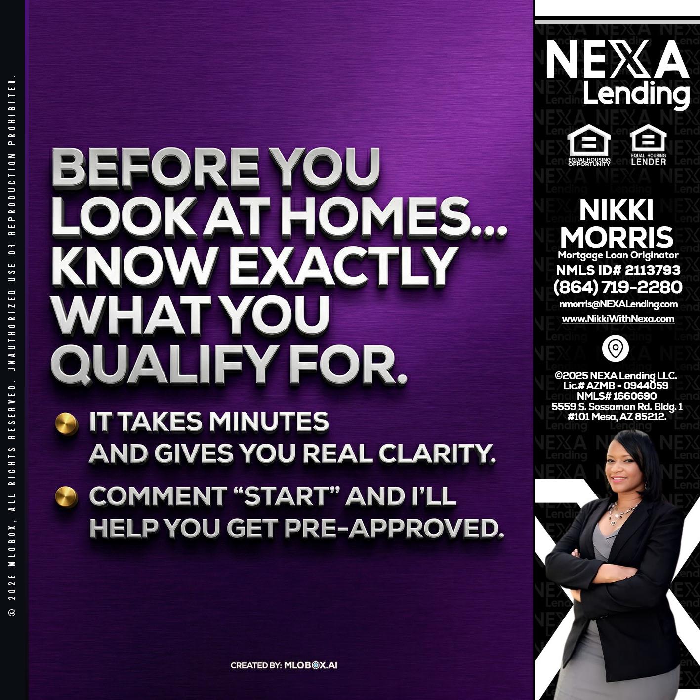 BEFORE YOU - Nikki Morris -Mortgage Loan Originator