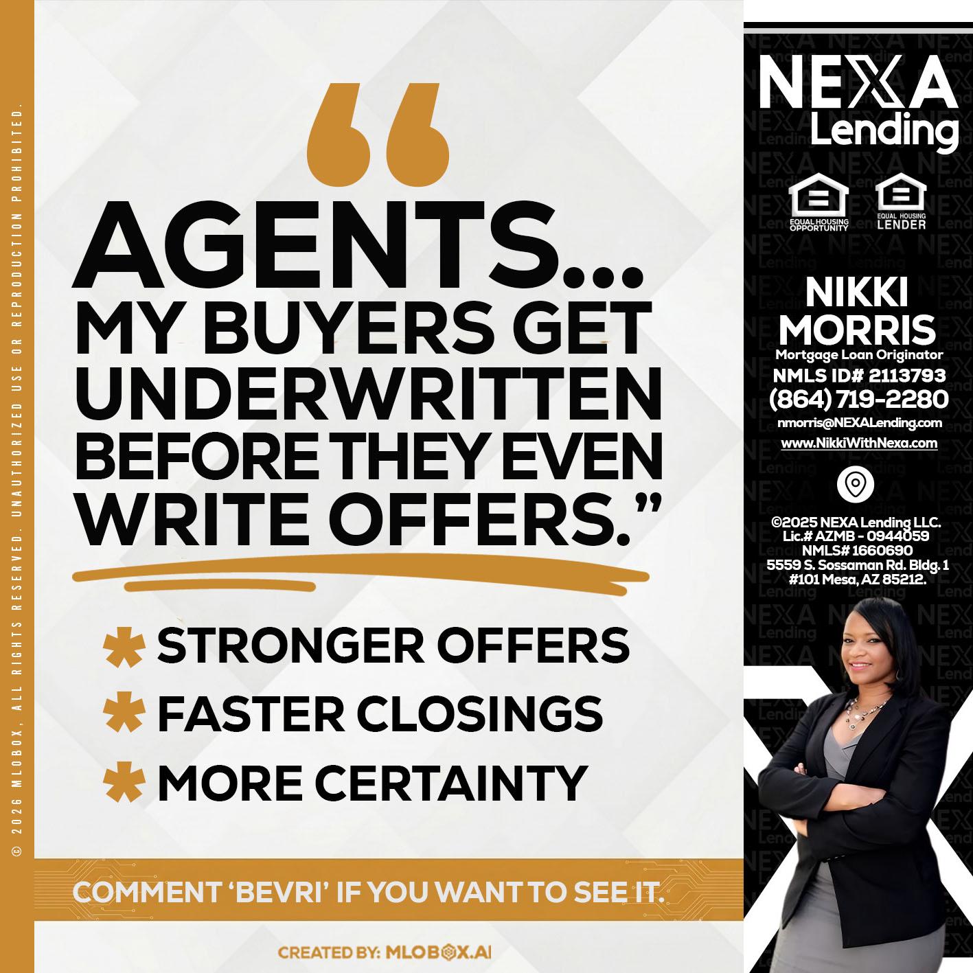 agents - Nikki Morris -Mortgage Loan Originator