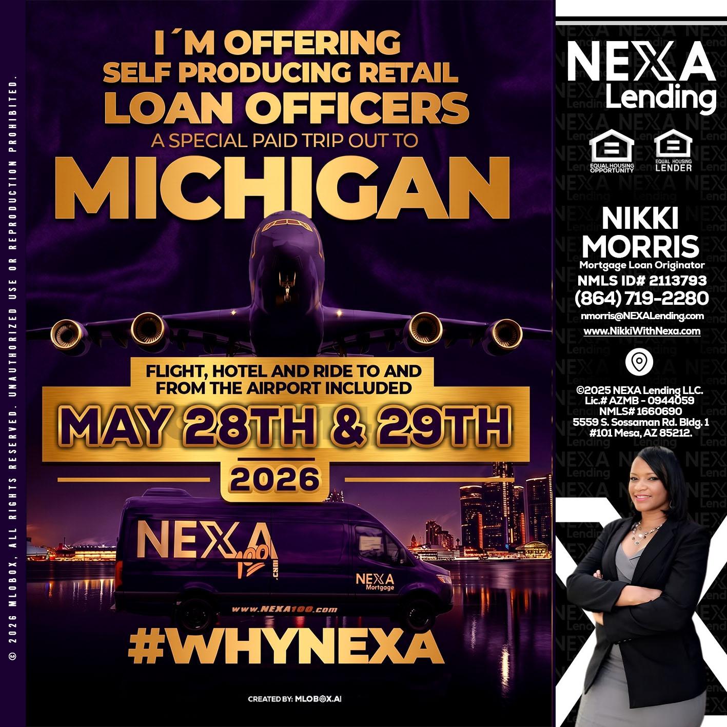 MICHIGAN - Nikki Morris -Mortgage Loan Originator