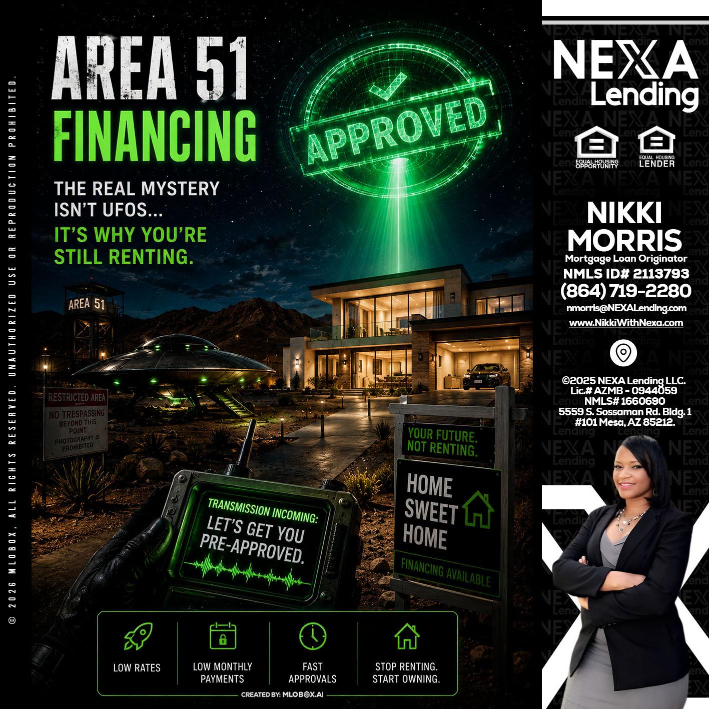 AREA 51 - Nikki Morris -Mortgage Loan Originator