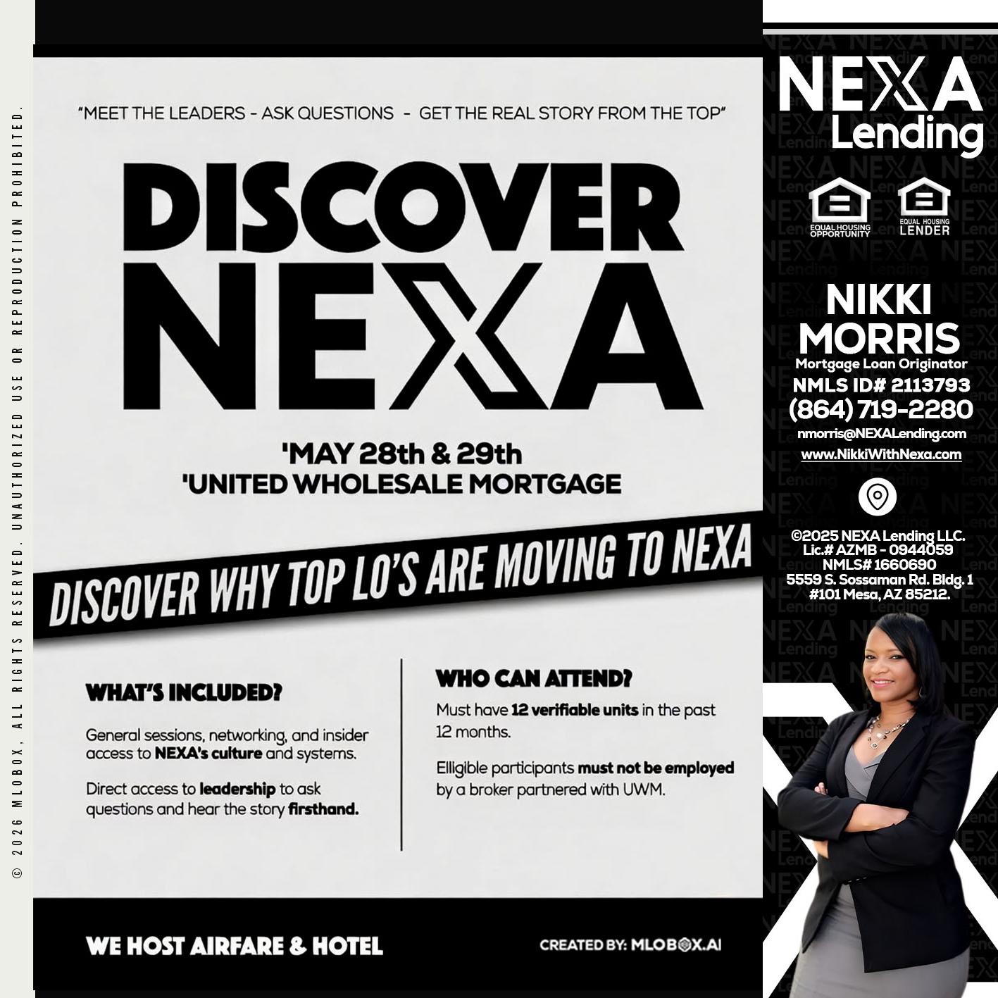 DISCOVER NEXA - Nikki Morris -Mortgage Loan Originator