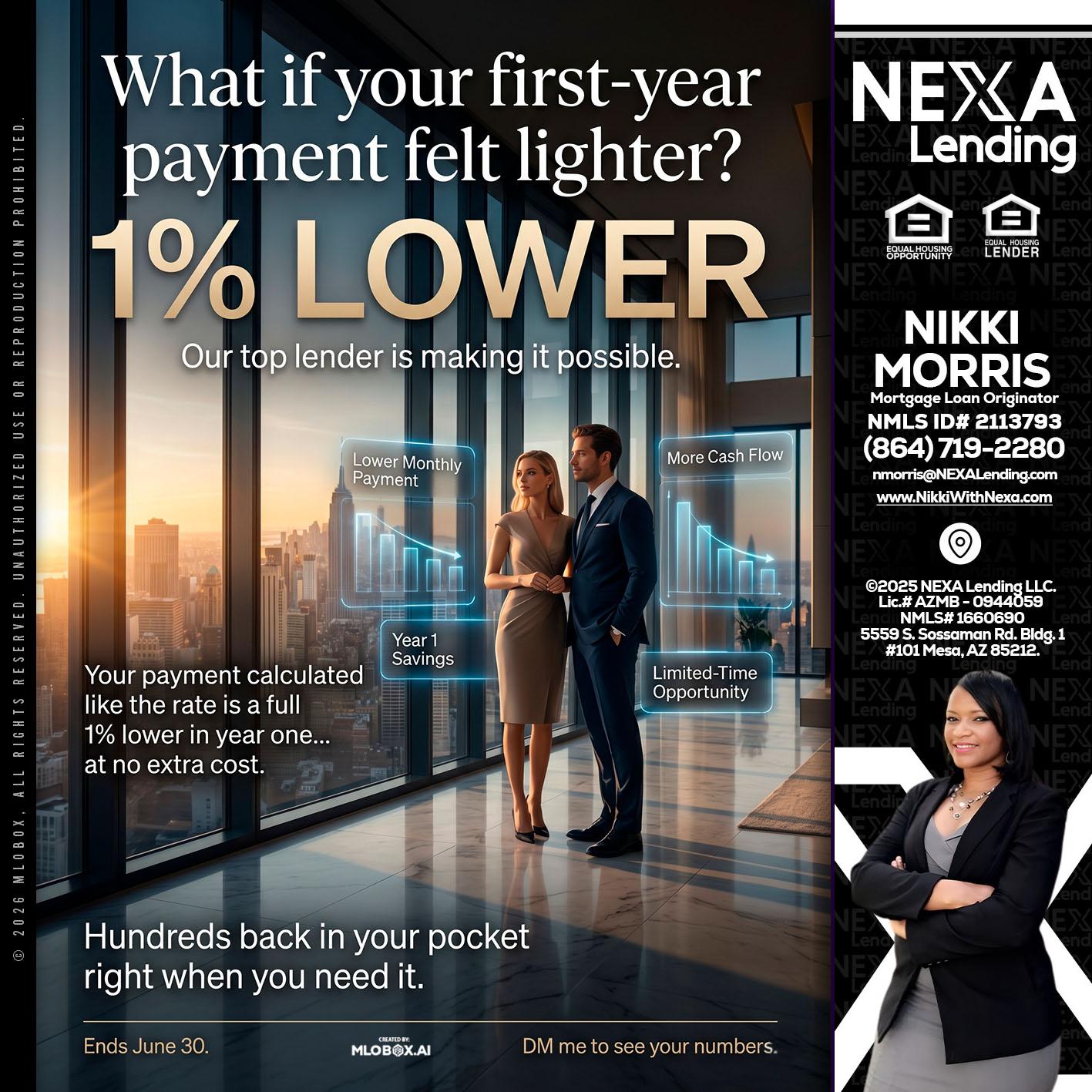 1% LOWER - Nikki Morris -Mortgage Loan Originator