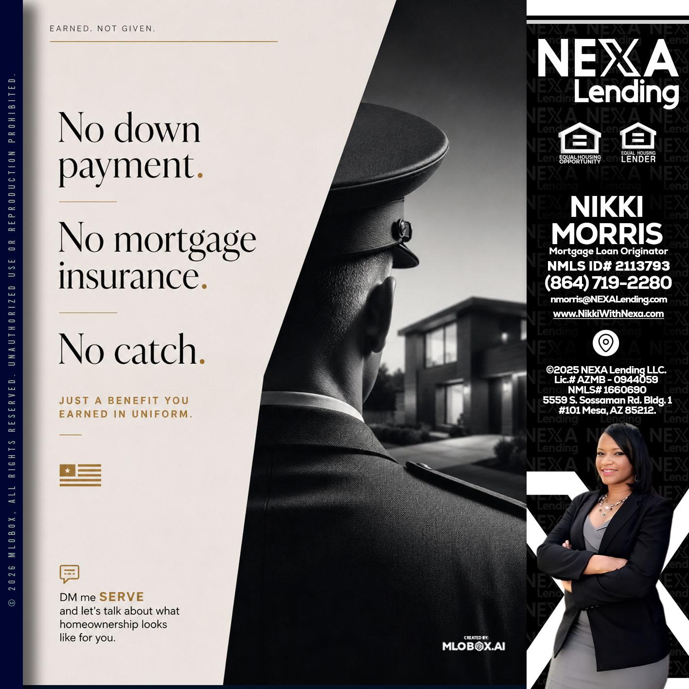 NO DOWN PAYMENT - Nikki Morris -Mortgage Loan Originator