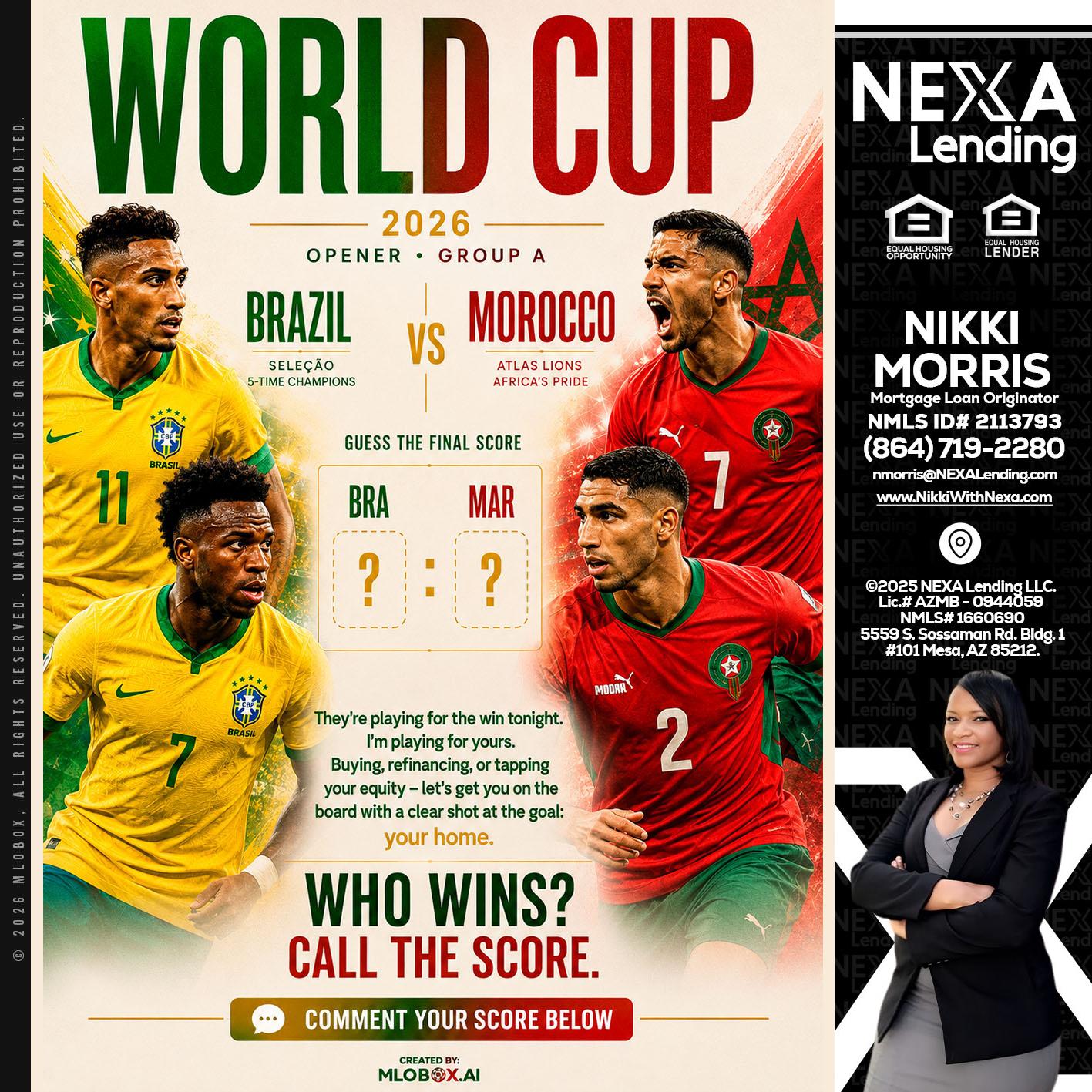 WORLD CUP - Nikki Morris -Mortgage Loan Originator