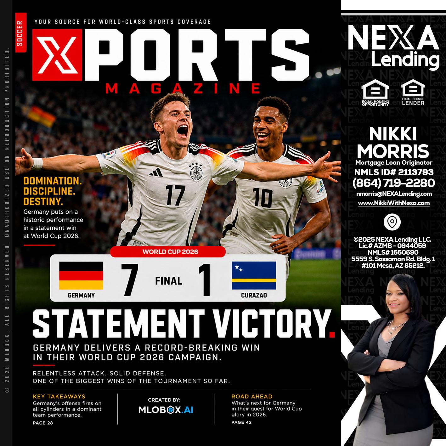 GERMANY VS CURASSAO (7-1) - Nikki Morris -Mortgage Loan Originator