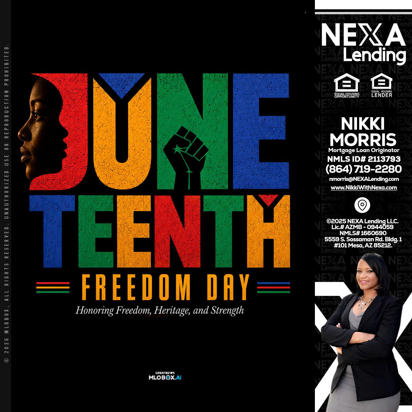 Juneteenth - Nikki Morris -Mortgage Loan Originator