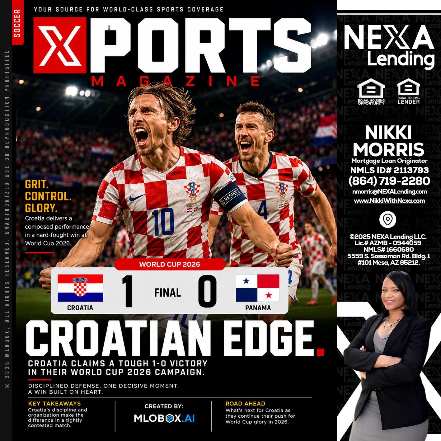 CROATIA 1-0 PANAMA - Nikki Morris -Mortgage Loan Originator