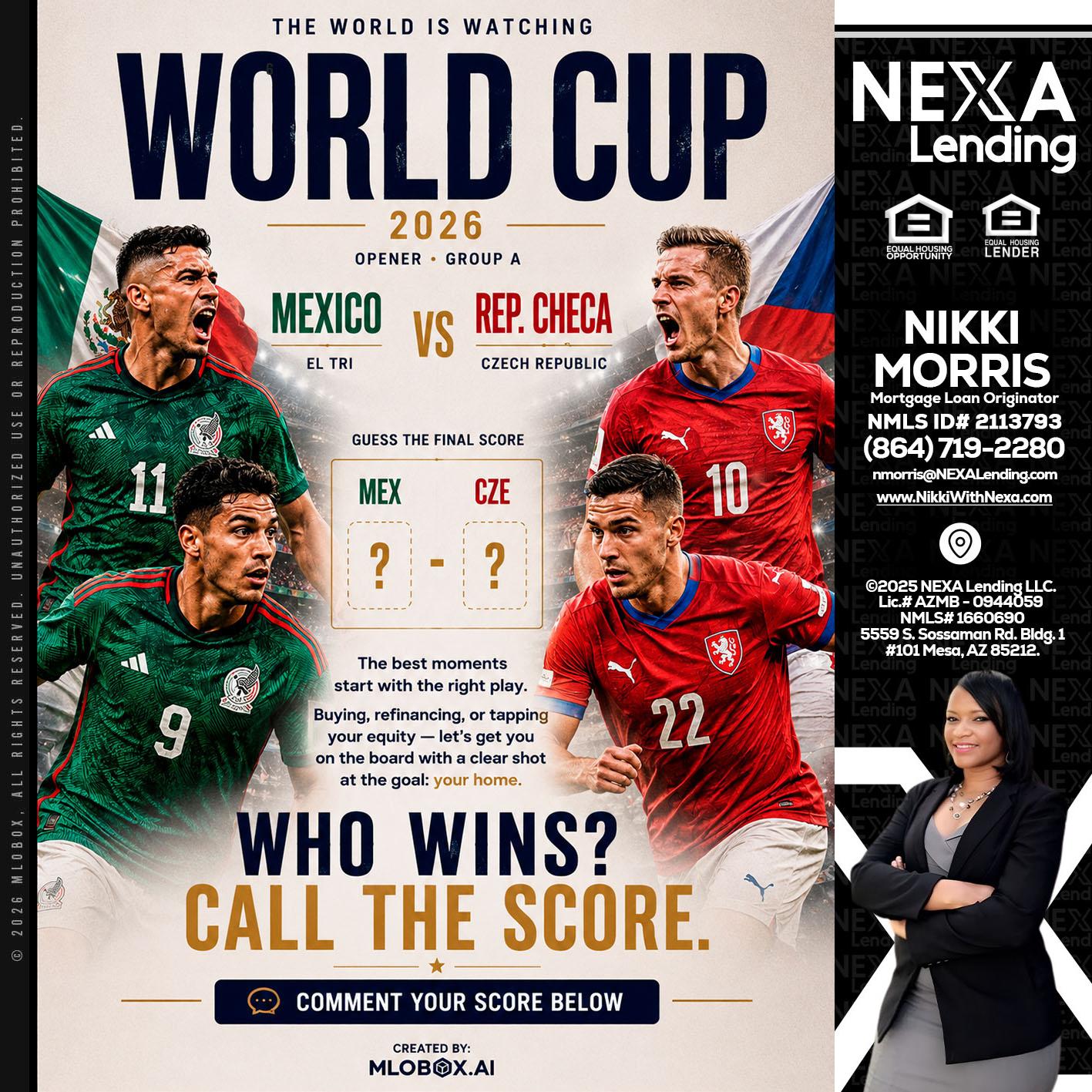 WORLD CUP 2026 - Nikki Morris -Mortgage Loan Originator