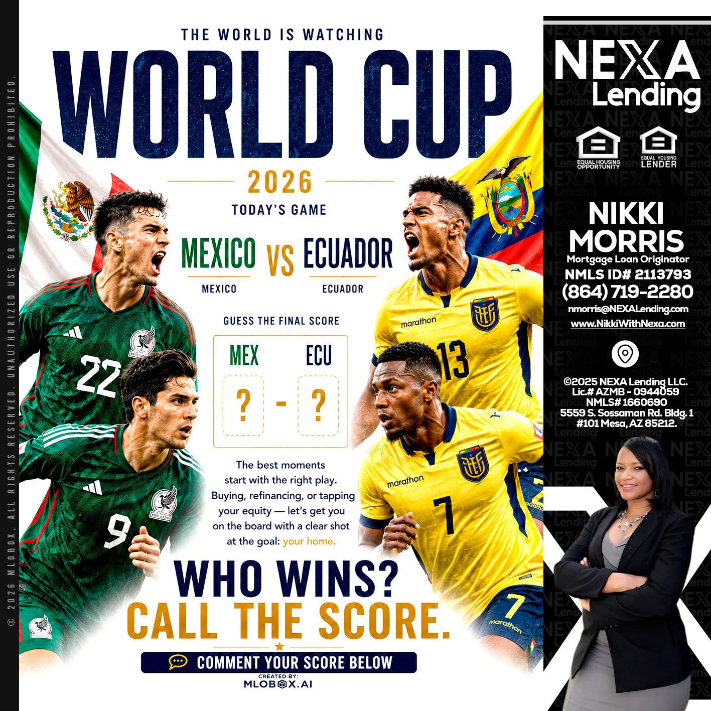 WORLD CUP 2026 - Nikki Morris -Mortgage Loan Originator