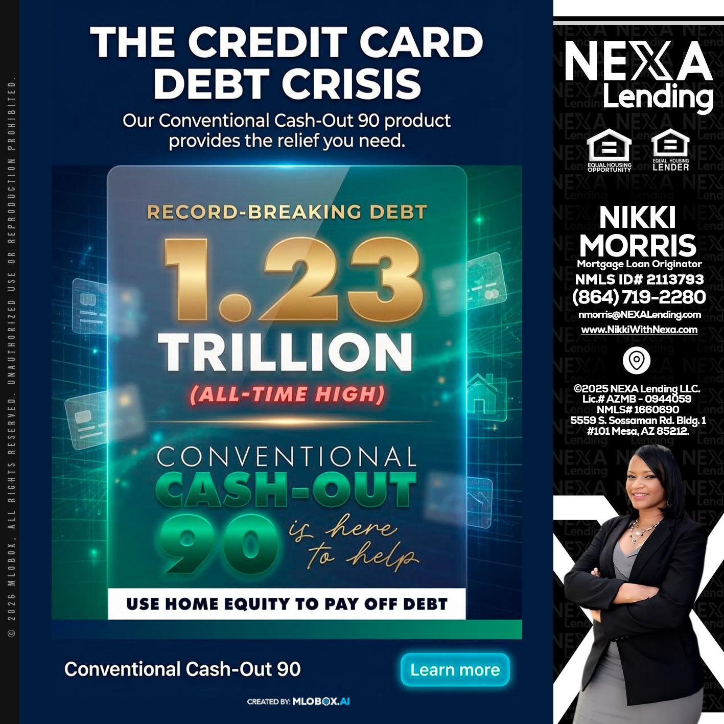 THE CREDIT CARD - Nikki Morris -Mortgage Loan Originator