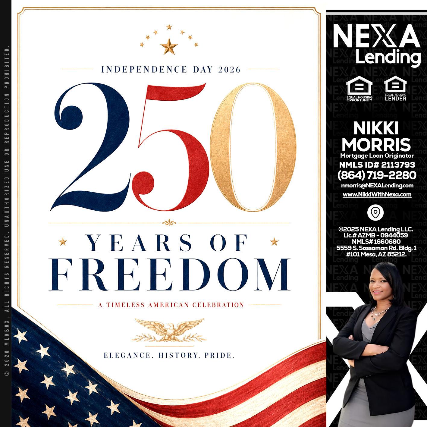 250 YEARS - Nikki Morris -Mortgage Loan Originator