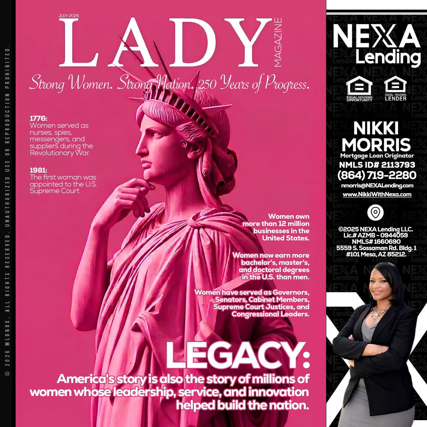 LADY LIBERTY! - Nikki Morris -Mortgage Loan Originator