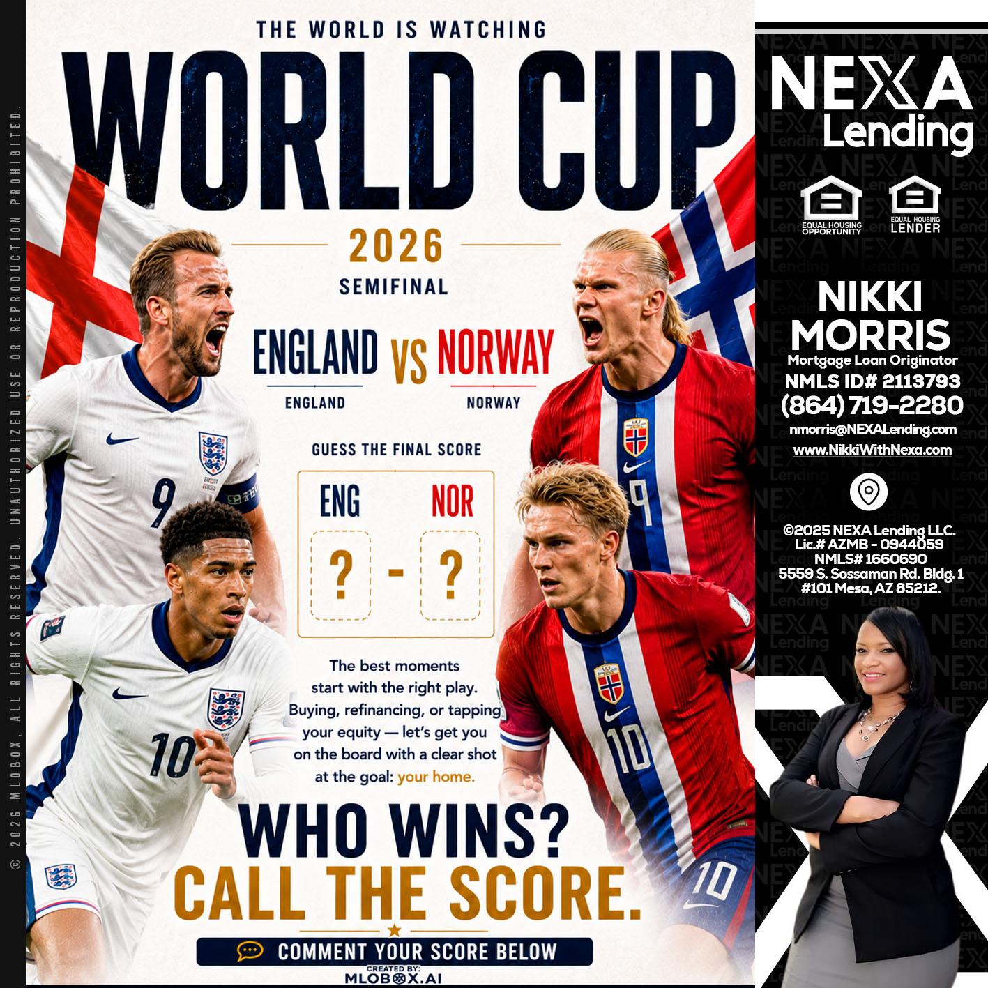 WORLD CUP 2026 - Nikki Morris -Mortgage Loan Originator