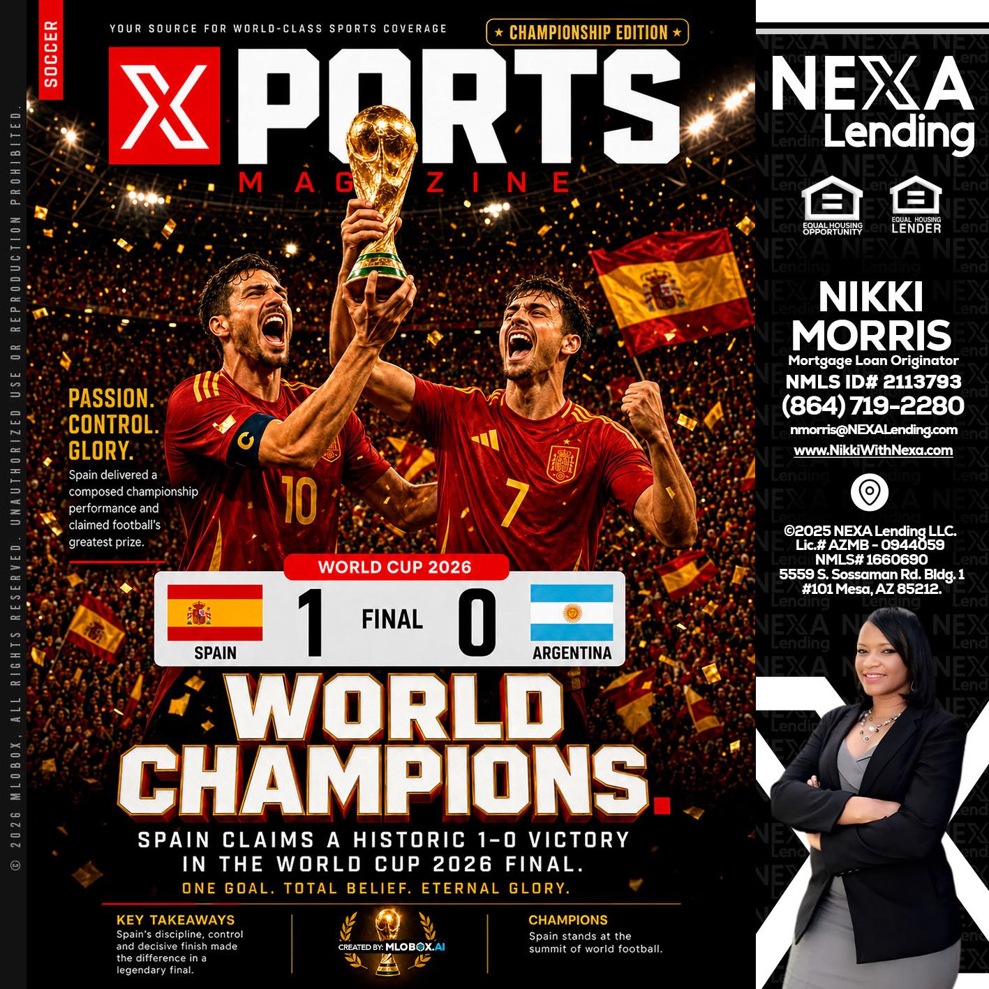 SPAIN CHAMPION - Nikki Morris -Mortgage Loan Originator