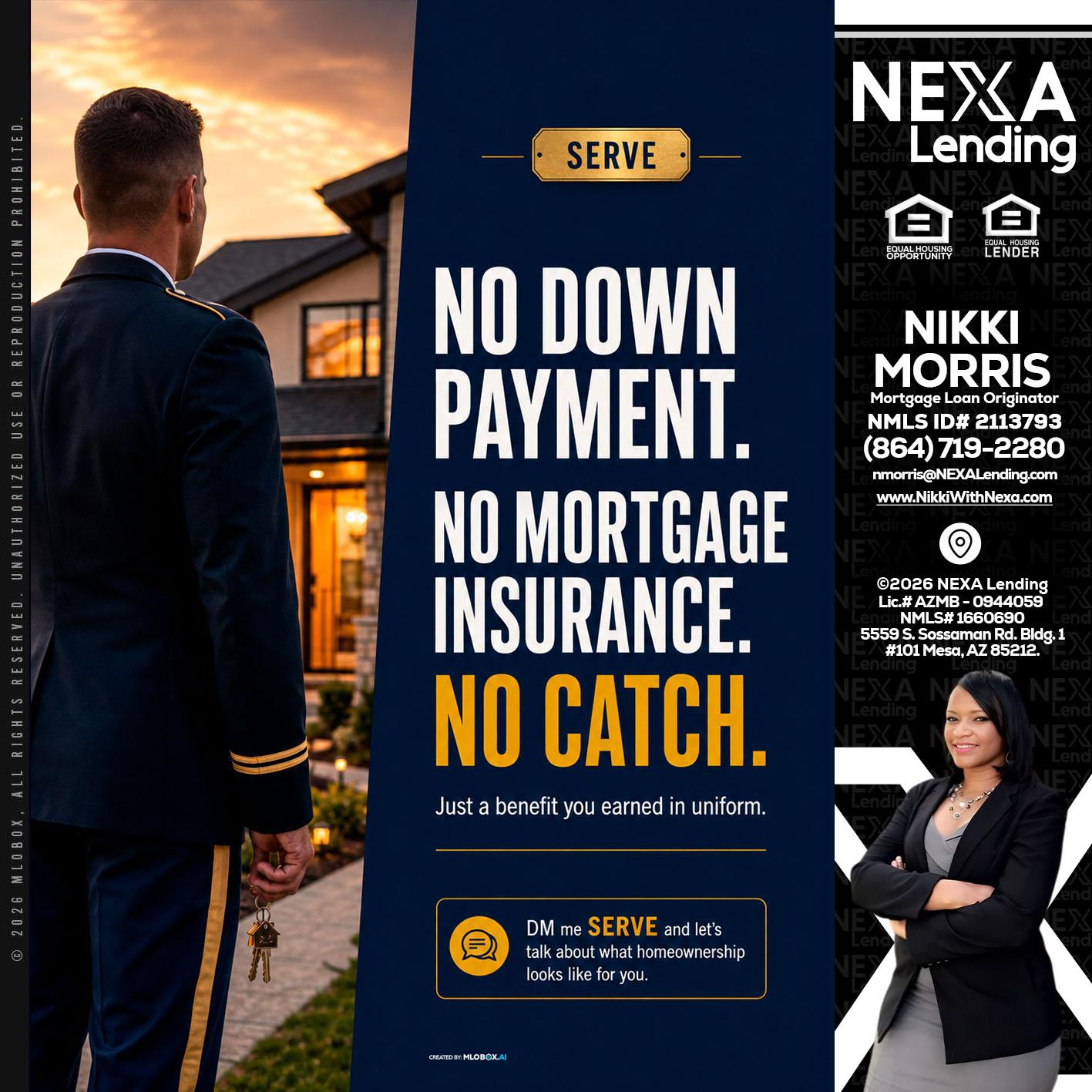 NO DOWN PAYMENT - Nikki Morris -Mortgage Loan Originator