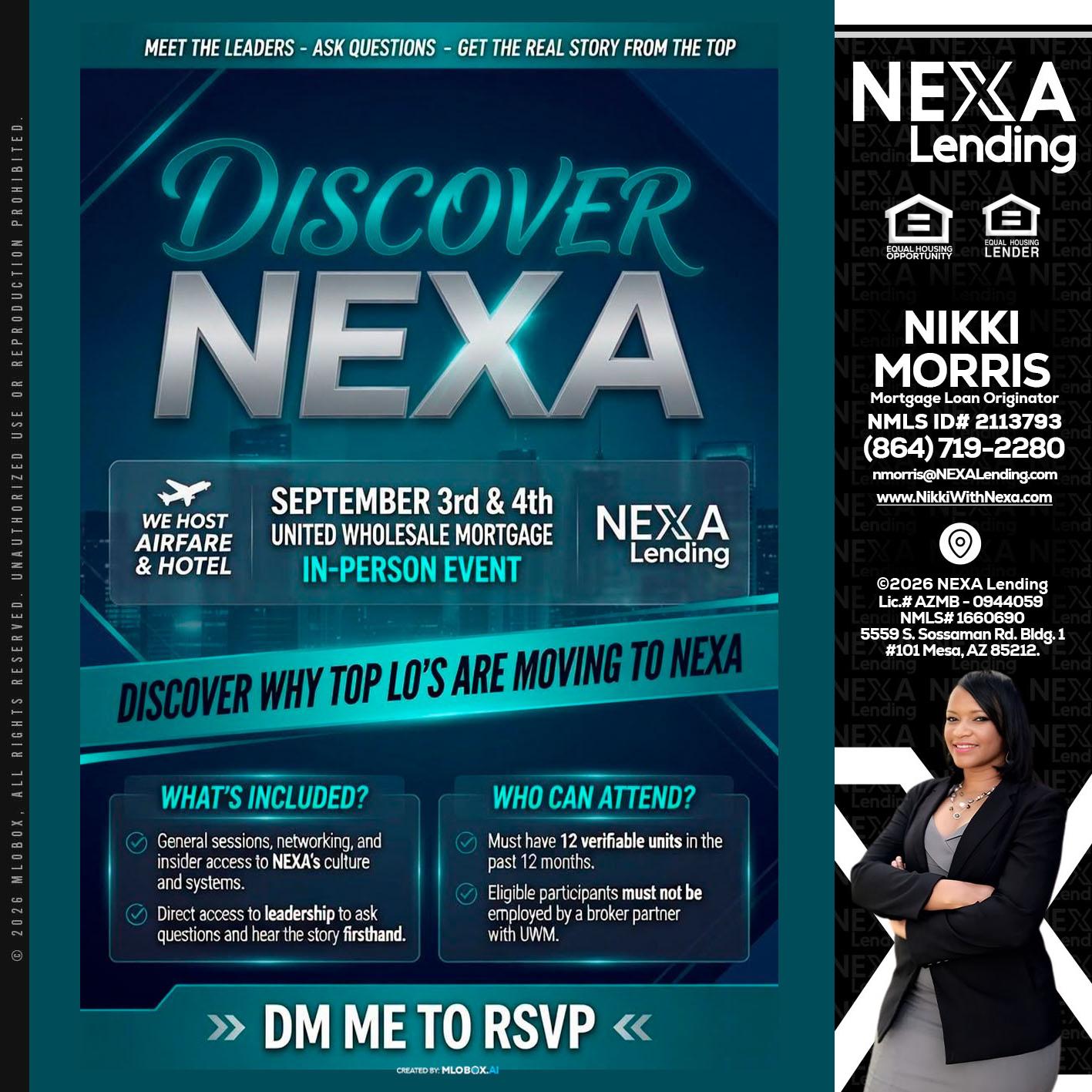 DISCOVER NEXA - Nikki Morris -Mortgage Loan Originator
