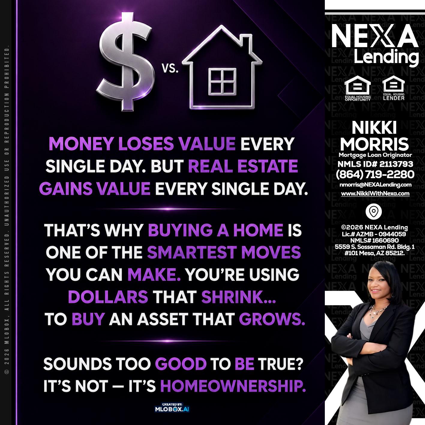 MONEY LOSES - Nikki Morris -Mortgage Loan Originator