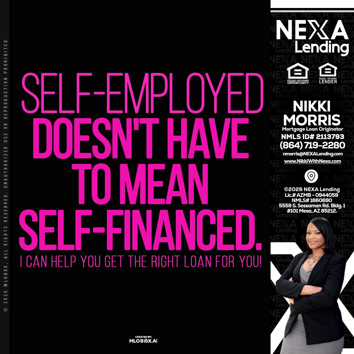 self employed - Nikki Morris -Mortgage Loan Originator