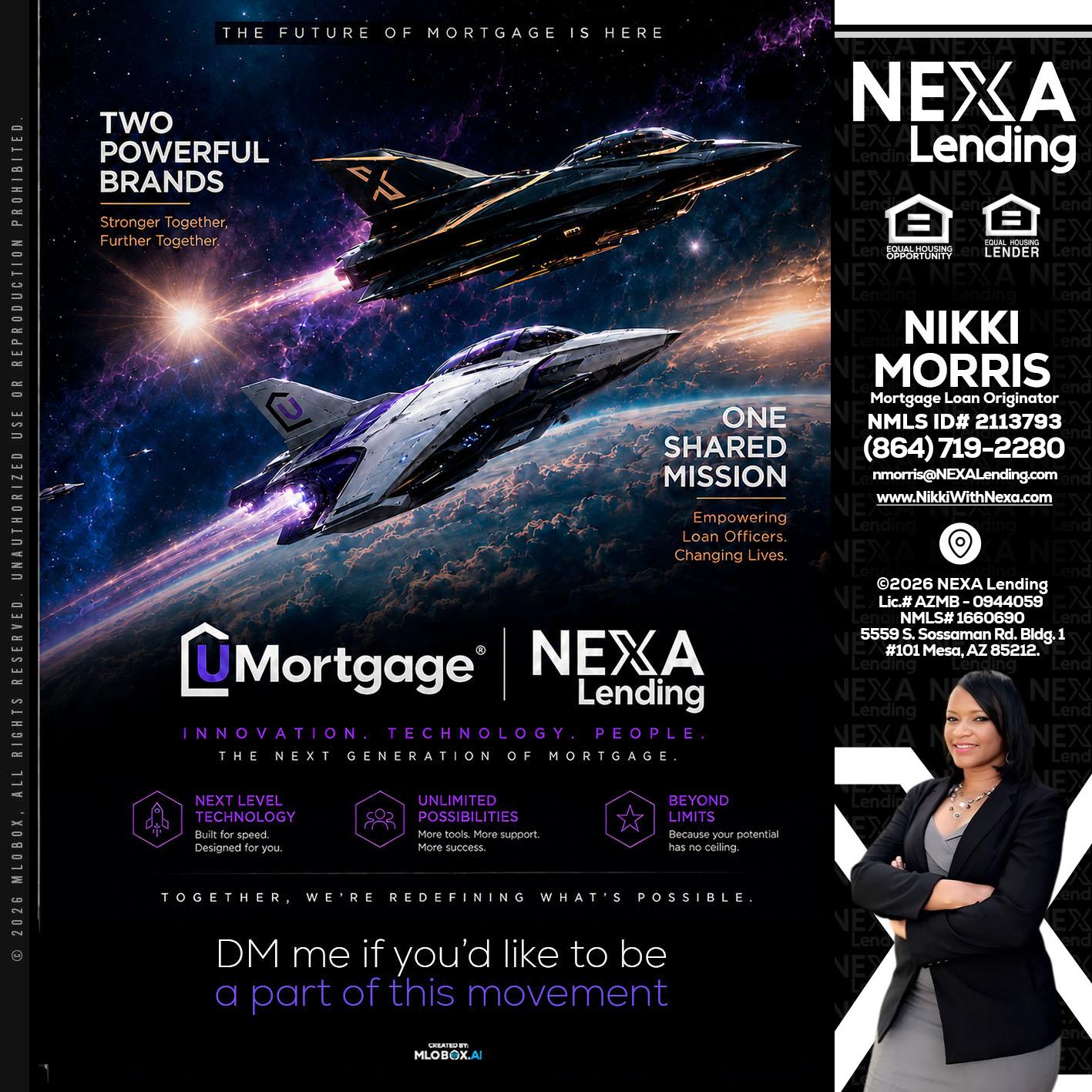 U Mortgage + NEXA lending - Nikki Morris -Mortgage Loan Originator