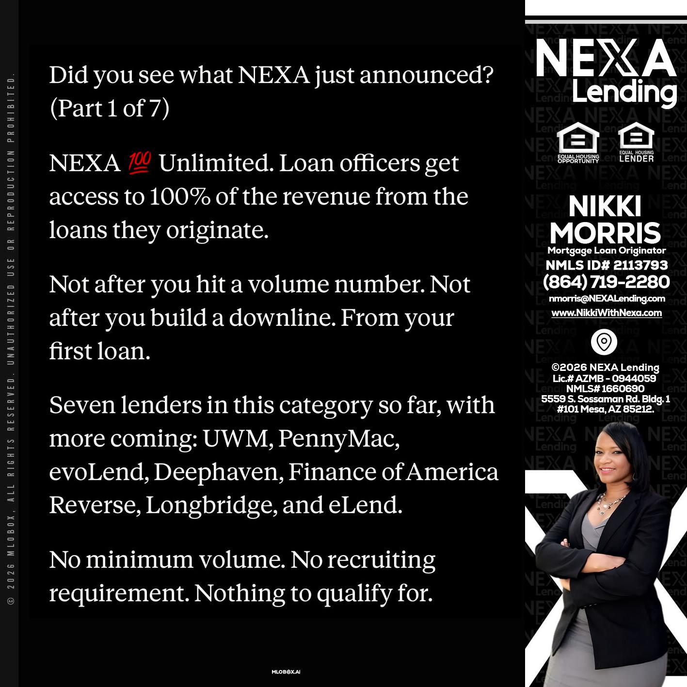 DID YOU KNOW - Nikki Morris -Mortgage Loan Originator