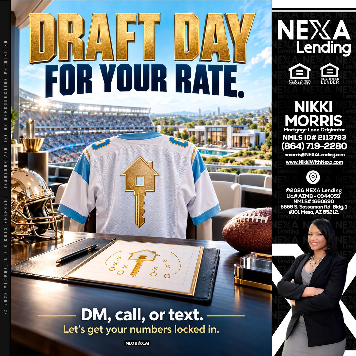DRAFT DAY - Nikki Morris -Mortgage Loan Originator