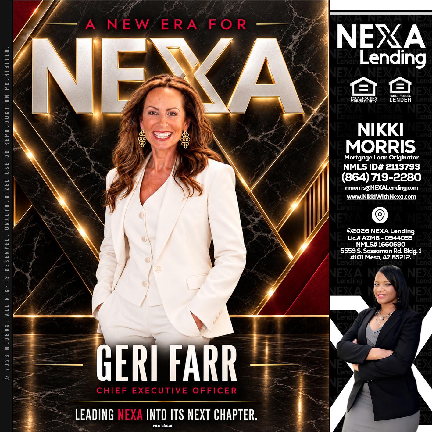 GERI FARR - Nikki Morris -Mortgage Loan Originator
