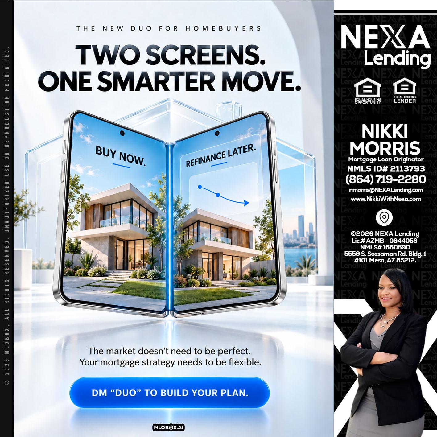 TWO SCREENS - Nikki Morris -Mortgage Loan Originator