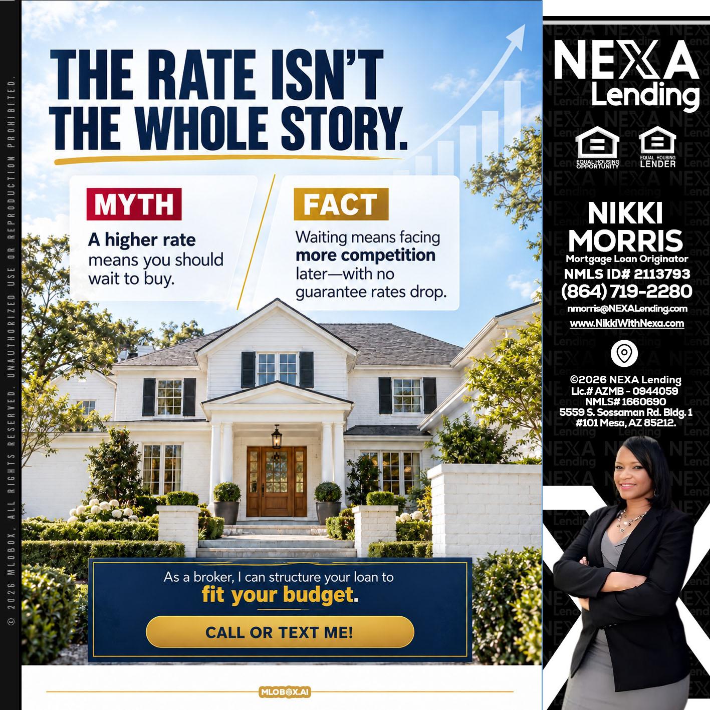THE RATE ISNT - Nikki Morris -Mortgage Loan Originator