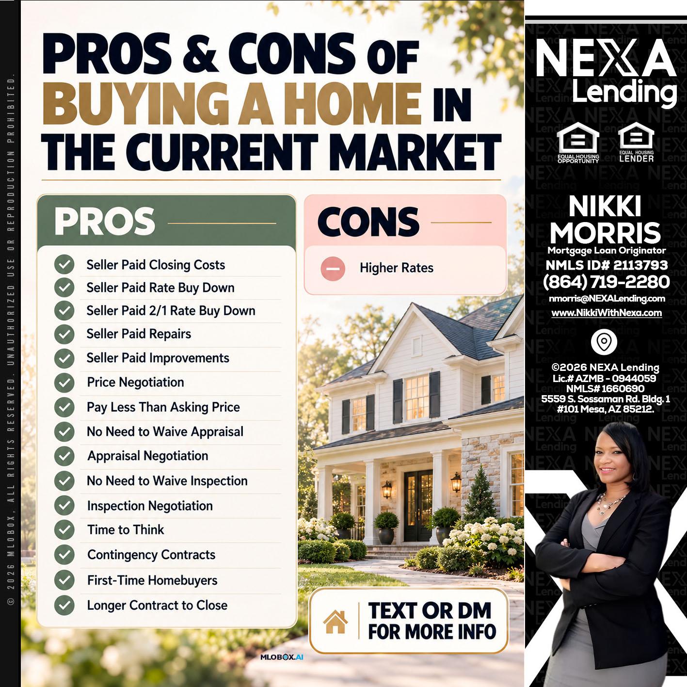 pros and cons - Nikki Morris -Mortgage Loan Originator
