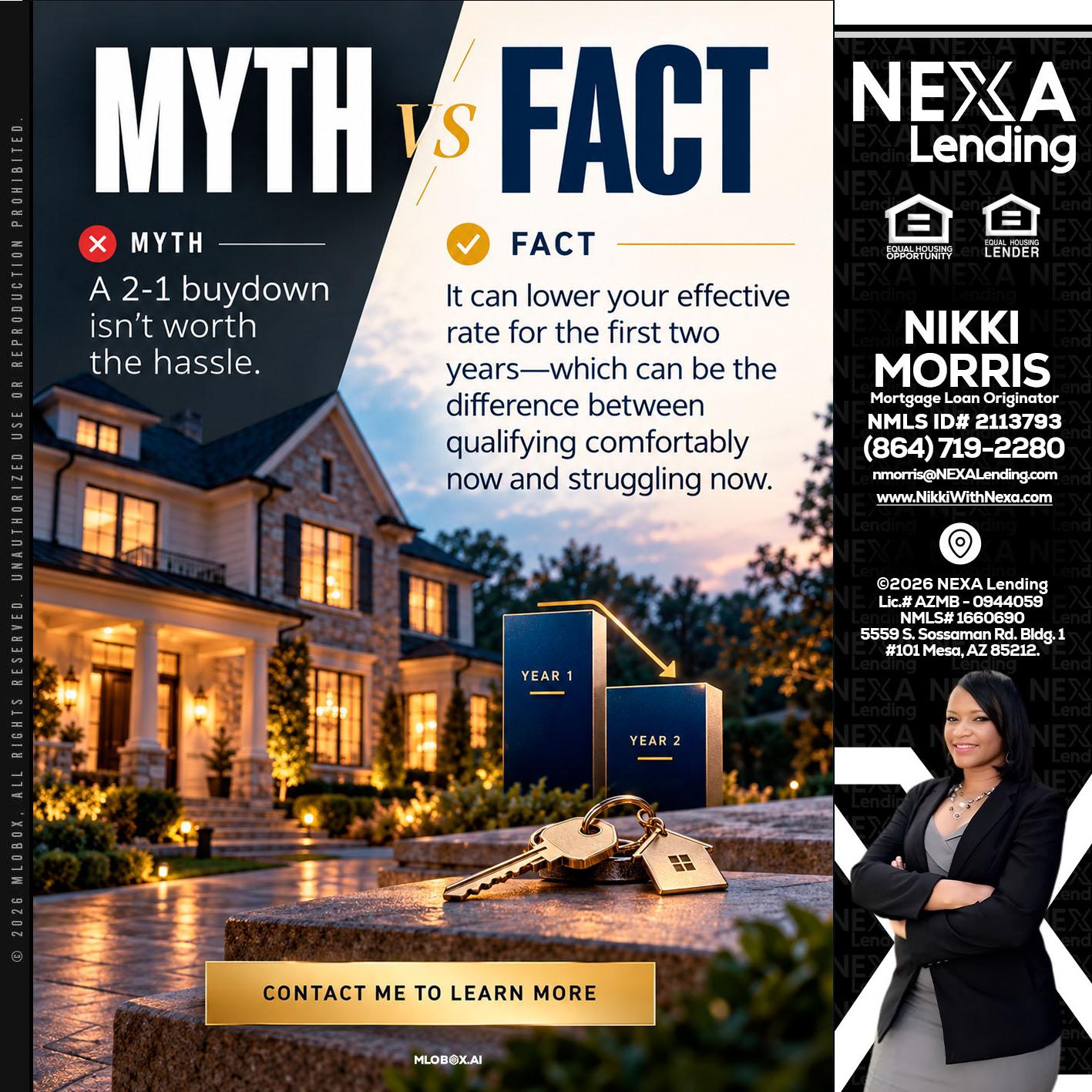 MYTH VS FACT - Nikki Morris -Mortgage Loan Originator