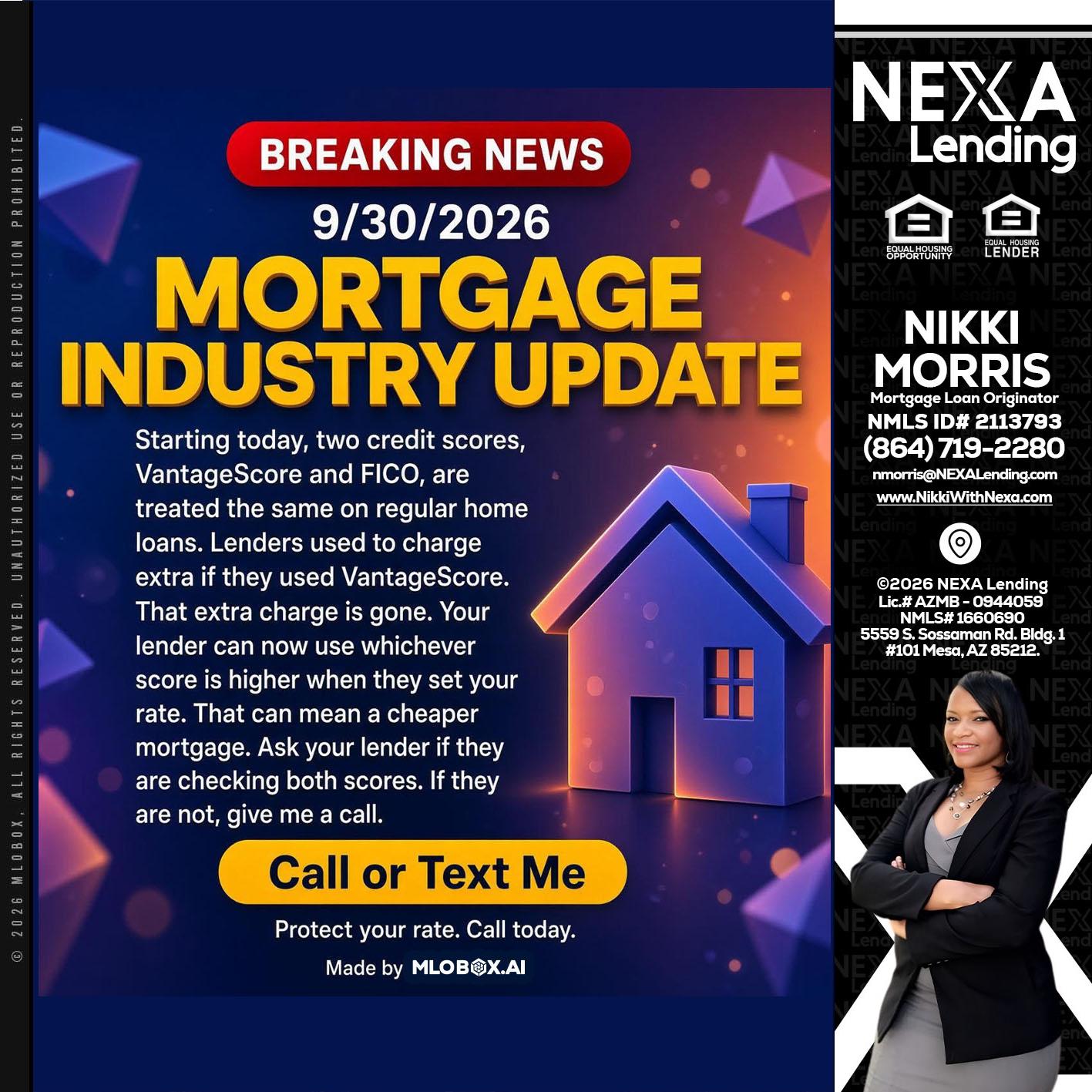 BREAKING NEWS - Nikki Morris -Mortgage Loan Originator