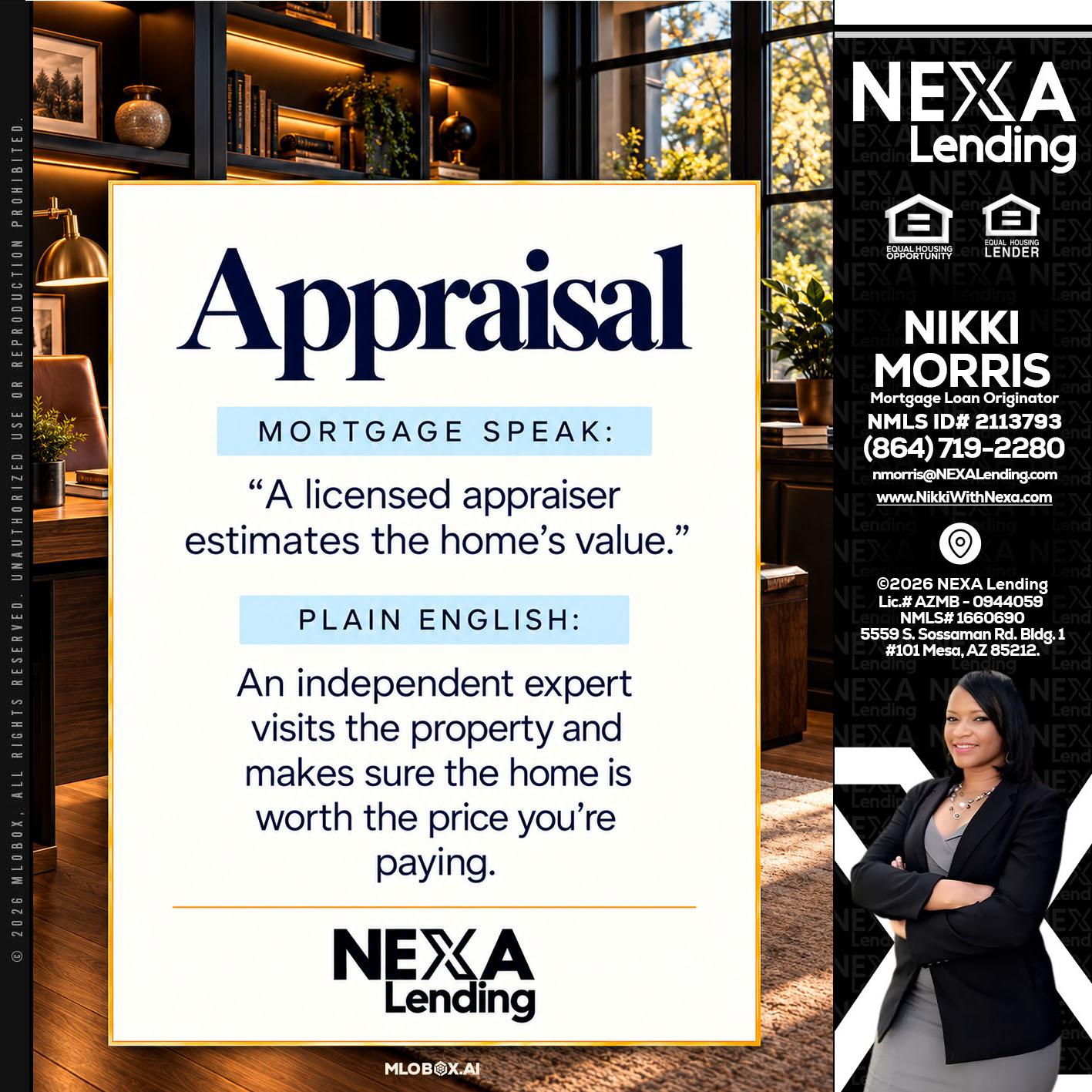 appraisal - Nikki Morris -Mortgage Loan Originator